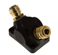Laiton/plastique DN 7.2 (Euro) Manchon d'accouplement pour air G 1/2 pouce femelle Montage mural 2 voies