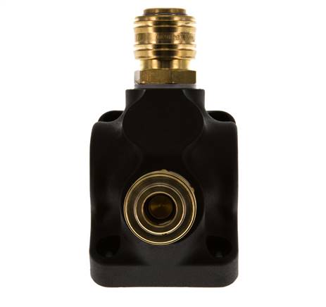 Laiton/plastique DN 7.2 (Euro) Manchon d'accouplement pour air G 1/2 pouce femelle Montage mural 2 voies