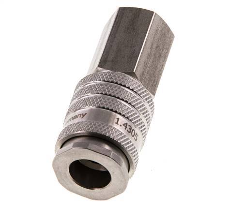 Acier inoxydable DN 7.8 Air Coupling Socket G 3/8 inch Female Double Shut-Off