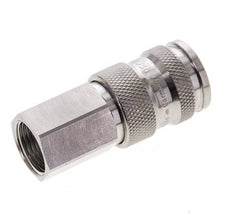 Stainless Steel 316L DN 7.8 Air Coupling Socket G 3/8 inch Female Double Shut-Off