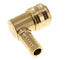 Laiton DN 7.2 (Euro) Manchon d'accouplement d'air 13 mm Pilier de tuyau 90-deg