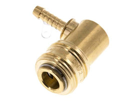 Laiton DN 7.2 (Euro) Manchon d'accouplement d'air 6 mm Pilier de tuyau 90-deg