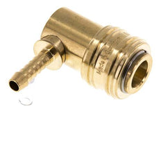 Laiton DN 7.2 (Euro) Manchon d'accouplement d'air 6 mm Pilier de tuyau 90-deg