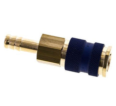 Laiton DN 7.2 (Euro) Douille de couplage d'air à code bleu Pilier de tuyau de 9 mm
