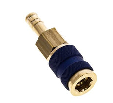 Laiton DN 7.2 (Euro) Douille de couplage d'air à code bleu Pilier de tuyau de 9 mm