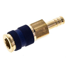 Laiton DN 7.2 (Euro) Douille de couplage d'air à code bleu Pilier de tuyau de 9 mm