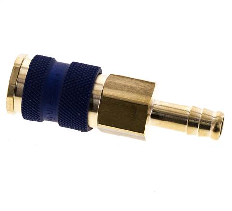 Laiton DN 7.2 (Euro) Douille de couplage d'air à code bleu Pilier de tuyau de 9 mm