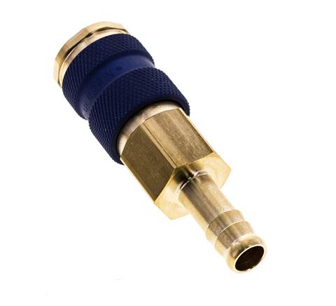 Laiton DN 7.2 (Euro) Douille de couplage d'air à code bleu Pilier de tuyau de 9 mm