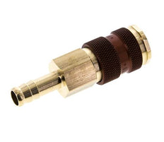 Laiton DN 7.2 (Euro) Douille de couplage d'air à code brun Pilier de tuyau de 9 mm