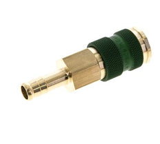 Laiton DN 7.2 (Euro) Douille de couplage d'air à code vert Pilier de tuyau de 9 mm
