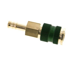 Laiton DN 7.2 (Euro) Douille de couplage d'air à code vert Pilier de tuyau de 9 mm
