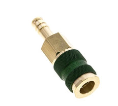 Laiton DN 7.2 (Euro) Douille de couplage d'air à code vert Pilier de tuyau de 9 mm