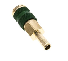 Laiton DN 7.2 (Euro) Douille de couplage d'air à code vert Pilier de tuyau de 9 mm