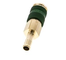 Laiton DN 7.2 (Euro) Douille de couplage d'air à code vert Pilier de tuyau de 9 mm