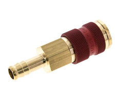 Laiton DN 7.2 (Euro) Douille de couplage d'air à code rouge Pilier de tuyau de 9 mm