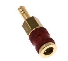 Laiton DN 7.2 (Euro) Douille de couplage d'air à code rouge Pilier de tuyau de 9 mm