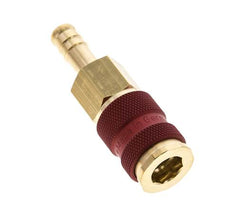 Laiton DN 7.2 (Euro) Douille de couplage d'air à code rouge Pilier de tuyau de 9 mm