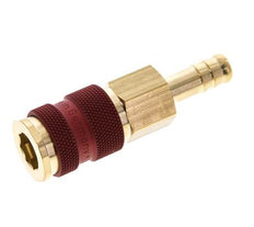 Laiton DN 7.2 (Euro) Douille de couplage d'air à code rouge Pilier de tuyau de 9 mm