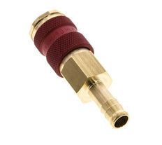 Laiton DN 7.2 (Euro) Douille de couplage d'air à code rouge Pilier de tuyau de 9 mm