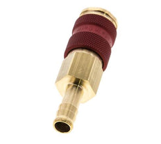 Laiton DN 7.2 (Euro) Douille de couplage d'air à code rouge Pilier de tuyau de 9 mm