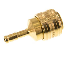 Laiton DN 7.2 (Euro) Raccord d'air Douille 6 mm Colonne de tuyau Double obturation