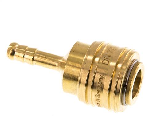 Laiton DN 7.2 (Euro) Raccord d'air Douille 6 mm Colonne de tuyau Double obturation