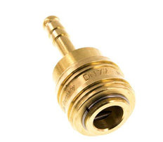 Laiton DN 7.2 (Euro) Raccord d'air Douille 6 mm Colonne de tuyau Double obturation