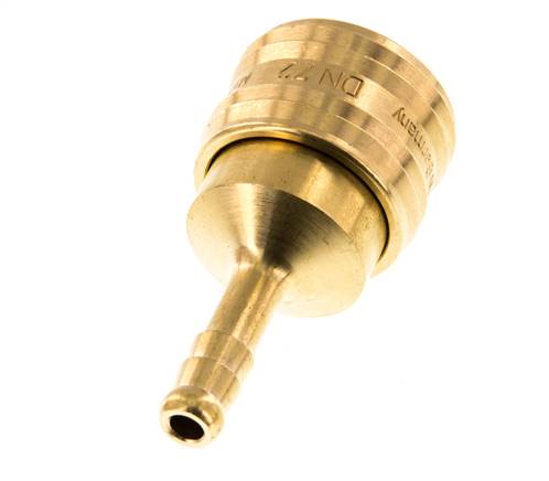 Laiton DN 7.2 (Euro) Raccord d'air Douille 6 mm Colonne de tuyau Double obturation