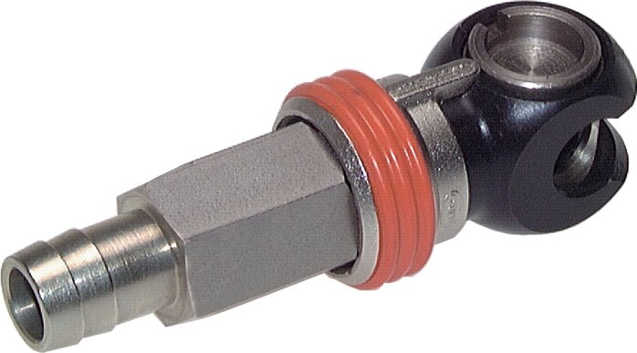 Acier DN 8 Safety Air Coupling Socket 9 mm Hose Pillar
