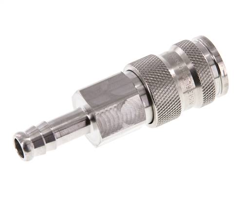 Acier inoxydable 316L DN 7.8 Raccordement d'air Douille 9 mm Colonne de tuyau Double obturation
