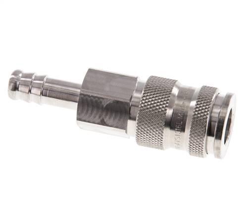 Acier inoxydable 316L DN 7.8 Raccordement d'air Douille 9 mm Colonne de tuyau Double obturation