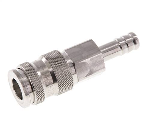 Acier inoxydable 316L DN 7.8 Raccordement d'air Douille 9 mm Colonne de tuyau Double obturation