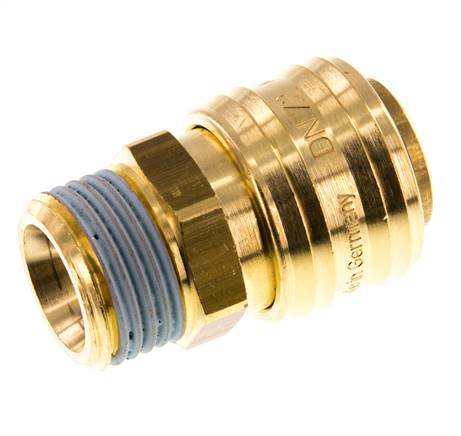 Brass DN 7.2 (Euro) Air Coupling Socket G 1/2 inch Male
