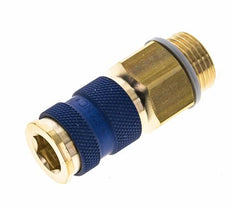 Coupleur d'air en laiton DN 7.2 (Euro) à code bleu Prise femelle G 1/2 pouce mâle