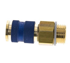 Coupleur d'air en laiton DN 7.2 (Euro) à code bleu Prise femelle G 1/2 pouce mâle