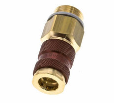 Brass DN 7.2 (Euro) Brown-Coded Air Coupling Socket G 1/2 inch Male