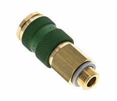 Coupleur d'air en laiton DN 7.2 (Euro) à code vert Prise femelle G 1/4 pouce mâle