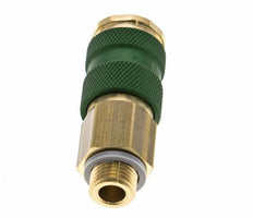 Coupleur d'air en laiton DN 7.2 (Euro) à code vert Prise femelle G 1/4 pouce mâle