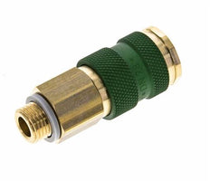 Coupleur d'air en laiton DN 7.2 (Euro) à code vert Prise femelle G 1/4 pouce mâle