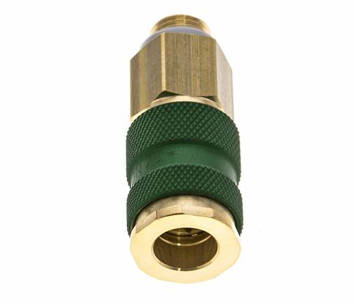 Coupleur d'air en laiton DN 7.2 (Euro) à code vert Prise femelle G 1/4 pouce mâle