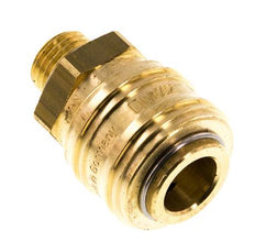 Coupleur pneumatique en laiton DN 7.2 (Euro) Douille G 1/4 pouce mâle à double obturation