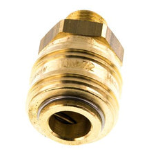 Coupleur pneumatique en laiton DN 7.2 (Euro) Douille G 1/4 pouce mâle à double obturation