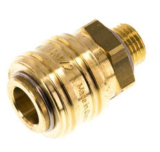 Coupleur pneumatique en laiton DN 7.2 (Euro) Douille G 1/4 pouce mâle à double obturation