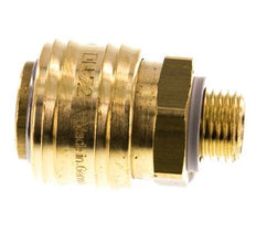 Coupleur pneumatique en laiton DN 7.2 (Euro) Douille G 1/4 pouce mâle à double obturation