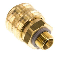 Coupleur pneumatique en laiton DN 7.2 (Euro) Douille G 1/4 pouce mâle à double obturation