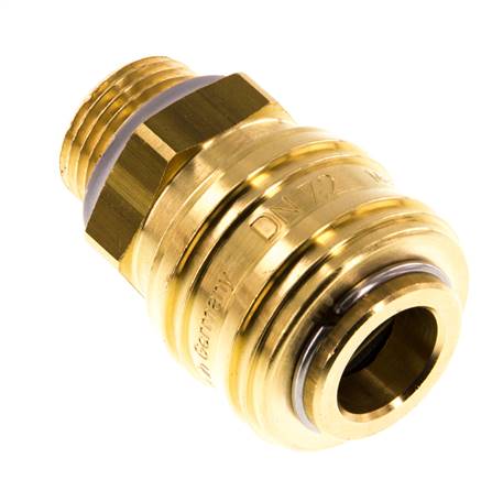 Coupleur pneumatique en laiton DN 7.2 (Euro) Douille G 3/8 pouce mâle double obturation