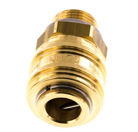 Coupleur pneumatique en laiton DN 7.2 (Euro) Douille G 3/8 pouce mâle double obturation