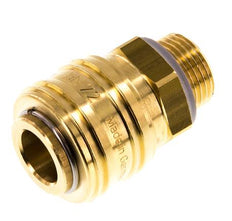 Coupleur pneumatique en laiton DN 7.2 (Euro) Douille G 3/8 pouce mâle double obturation