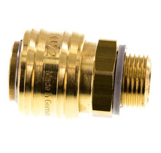 Coupleur pneumatique en laiton DN 7.2 (Euro) Douille G 3/8 pouce mâle double obturation