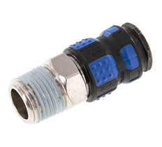 Laiton nickelé Coupleur pneumatique DN 7.8 Douille R 1/2 pouce Mâle